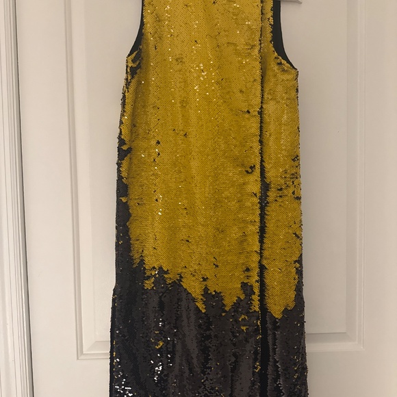 GANNI black and yellow changeable sequin dress - Picture 5 of 5